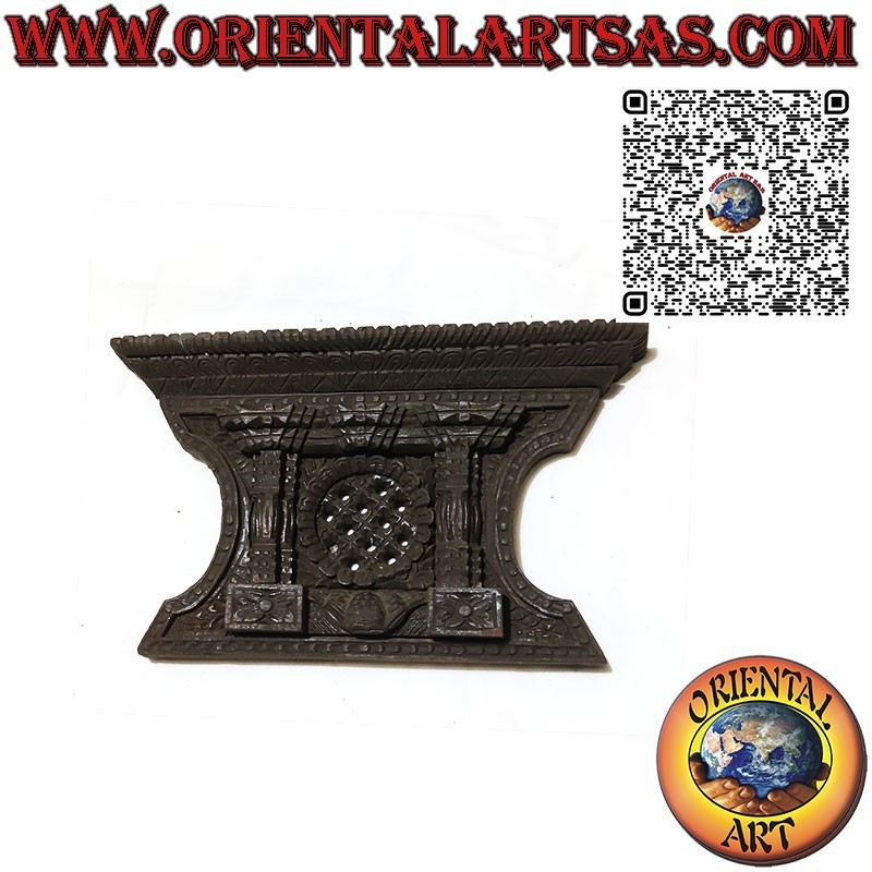 Reproduction ancienne de fenêtre népalaise de Bhaktapur en palissandre