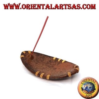 Quemar incienso, terracota elíptica