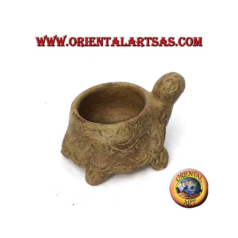 Portacandela in terracotta tartaruga