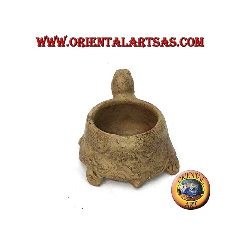 Portacandela in terracotta tartaruga