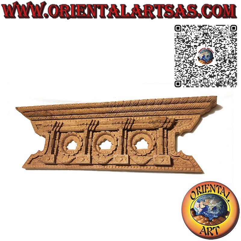 Antike Reproduktion eines nepalesischen Dreifachfensters aus Bhaktapur