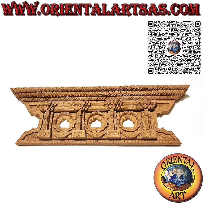 Antike Reproduktion eines nepalesischen Dreifachfensters aus Bhaktapur