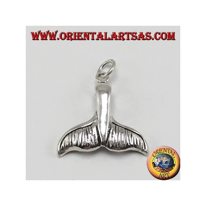 Silver pendant whale tail