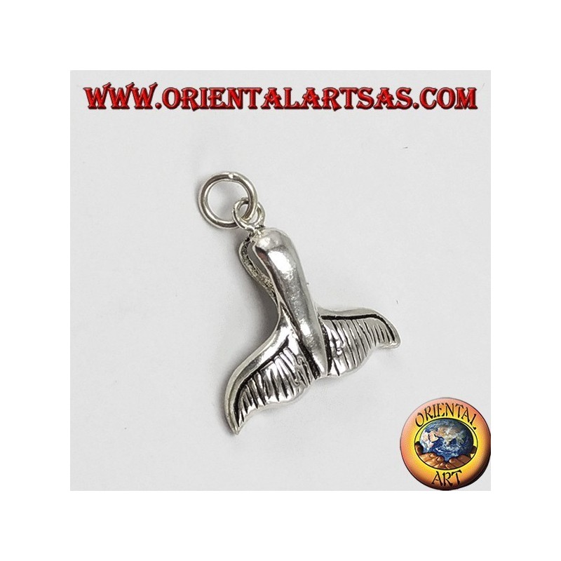 Pendentif d'argent de queue de baleine