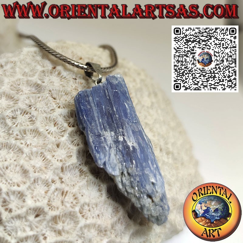 Unbehandelter Blauer Kyanit Anhänger hypoallergen | Oriental Art