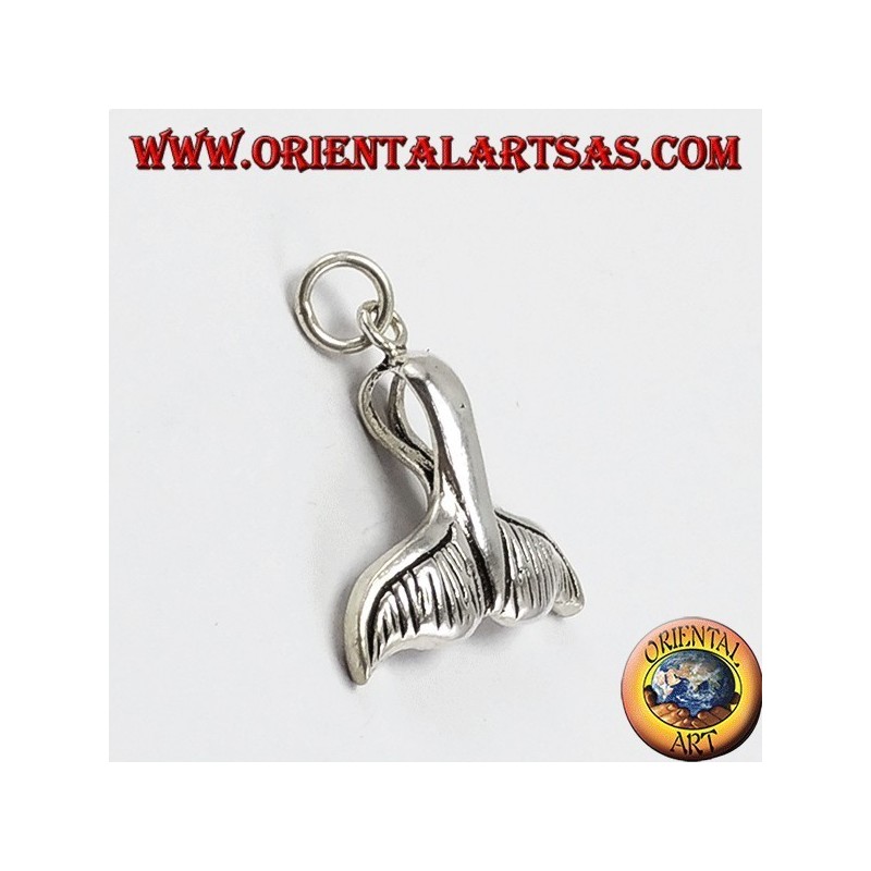Pendentif d'argent de queue de baleine