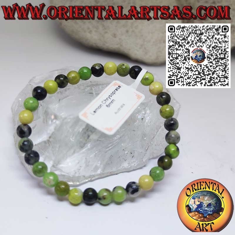 Natural Chrysoprase Bracelet - 6mm Stretch Beads