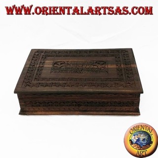 caja de joyas con incrustaciones de madera Sonokeling estantería (ébano de Indonesia)