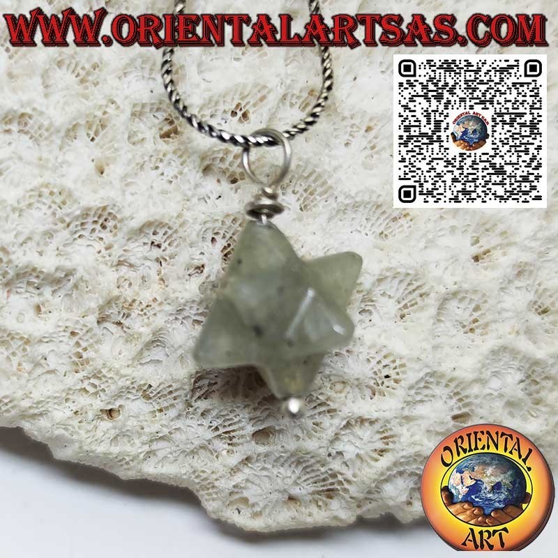 Natural Labradorite Merkaba Pendant | Oriental Art