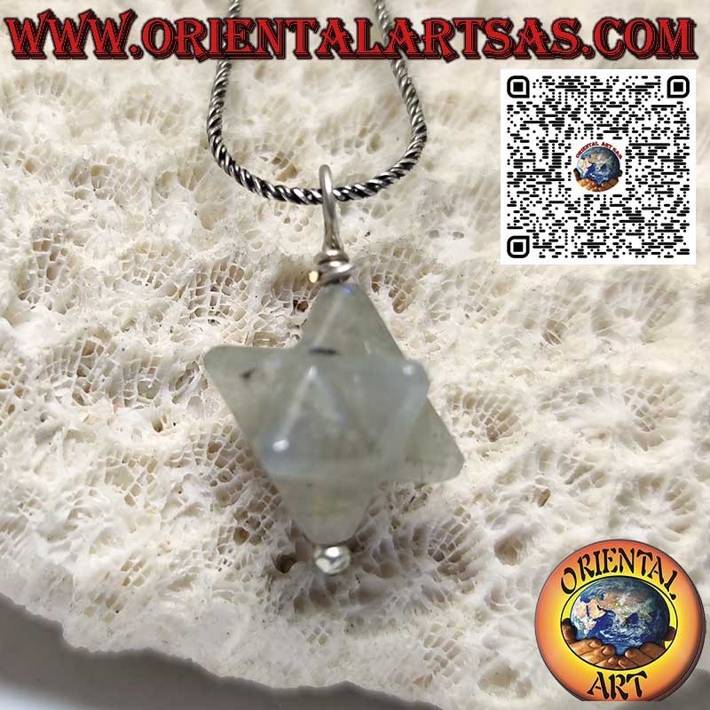 Pendentif Merkaba en Labradorite Naturelle | Bijou Spirituel