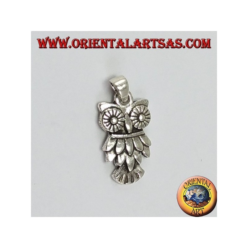 Silver owl pendant