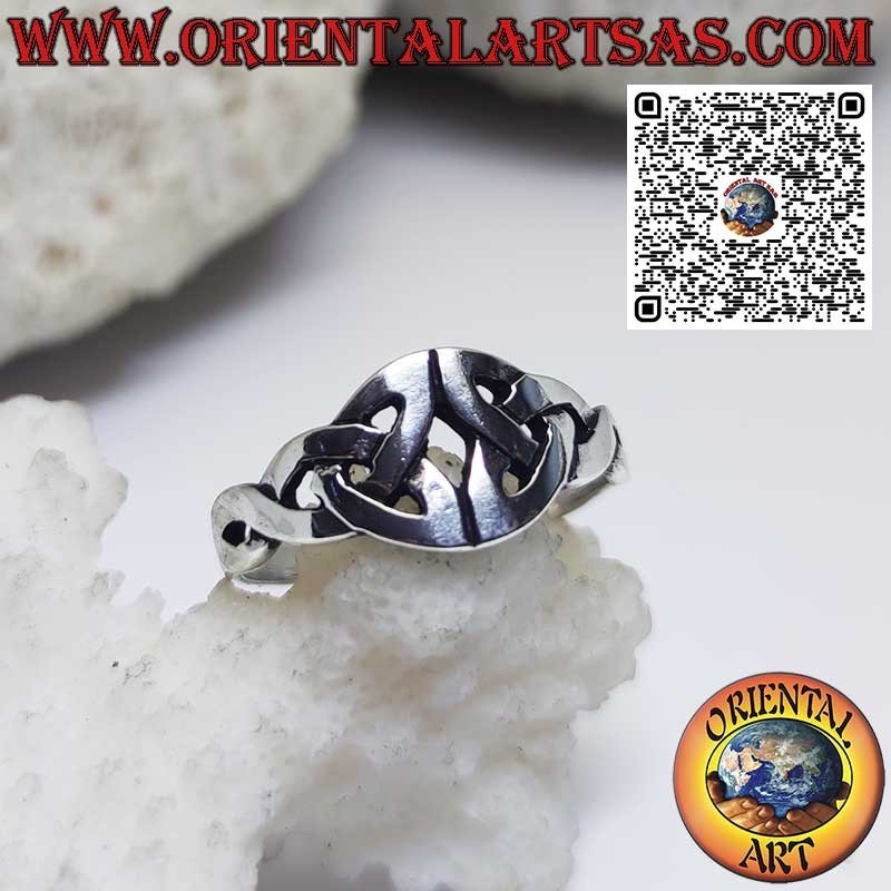 Anello Triquetra Argento 925 | Doppio Nodo Celtico di Tirone