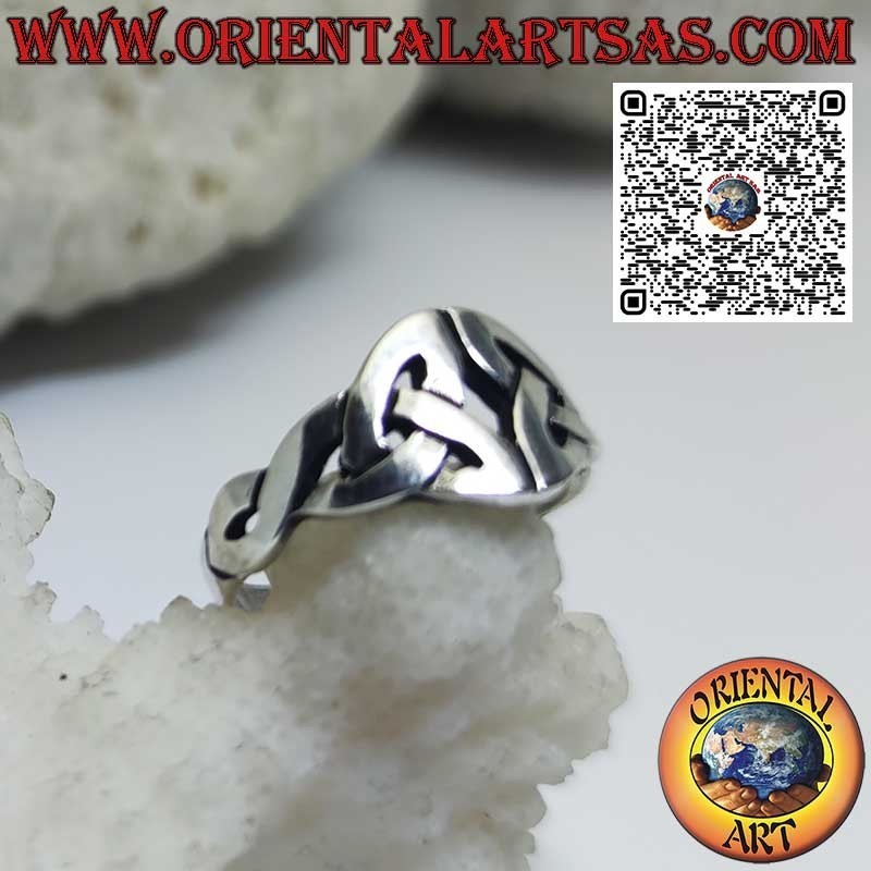 Anillo Triquetra Plata 925 | Doble Nudo Celta de Tirone