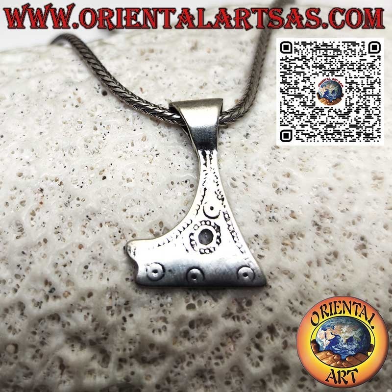 Anhänger aus 925er Silber in Form einer Axt aus dem Wikinger-Krieger-Amulett