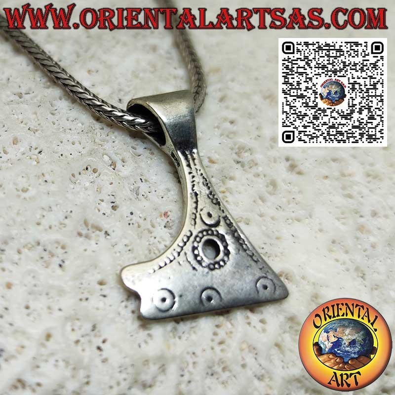Anhänger aus 925er Silber in Form einer Axt aus dem Wikinger-Krieger-Amulett