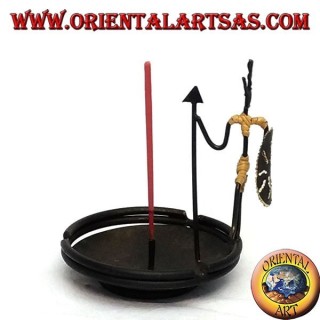 Ashtray, burning iron incense: the warrior