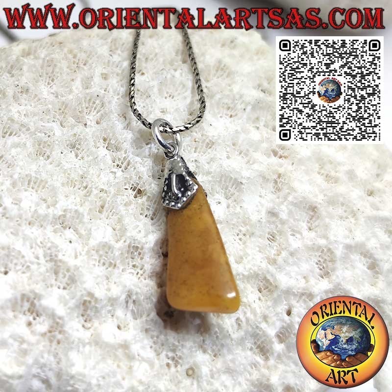 Ciondolo Ambra Baltica Burattata Argento 925 | Oriental Art