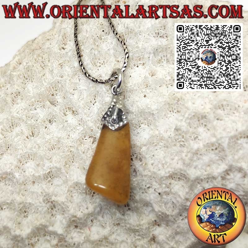 Ciondolo Ambra Baltica Burattata Argento 925 | Oriental Art