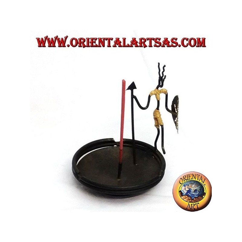 Ashtray, burning iron incense: the warrior
