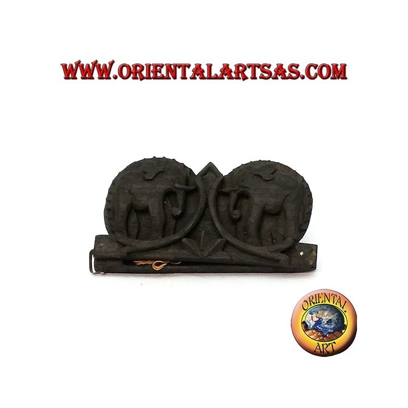 Ancient small scale with hand-inlaid wooden case