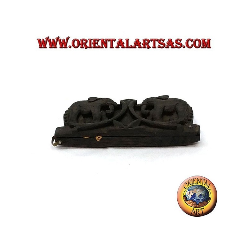 Antica piccola bilancia con custodia in legno intarsiato a mano 