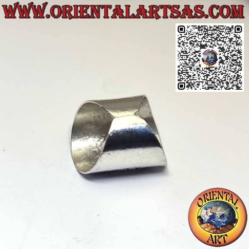 Bague large bande entièrement réalisée par Karen en argent pur