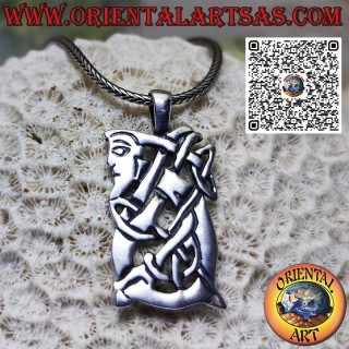 Amulette pendentif en argent avec nœud viking Odin