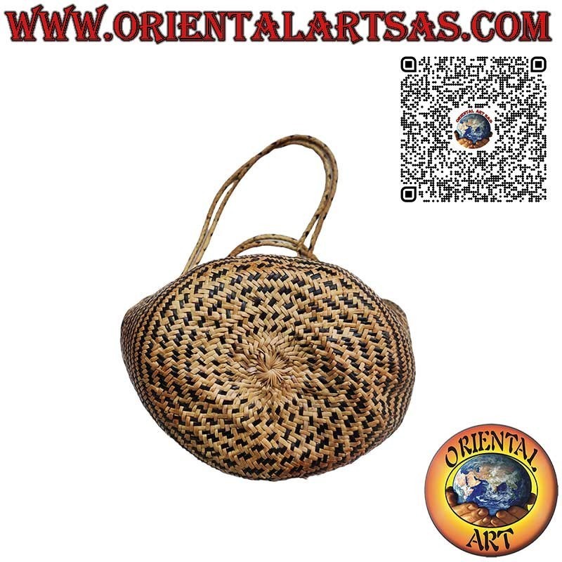 Hand-woven rattan bag made by the Dayak of Borneo Kalimantan