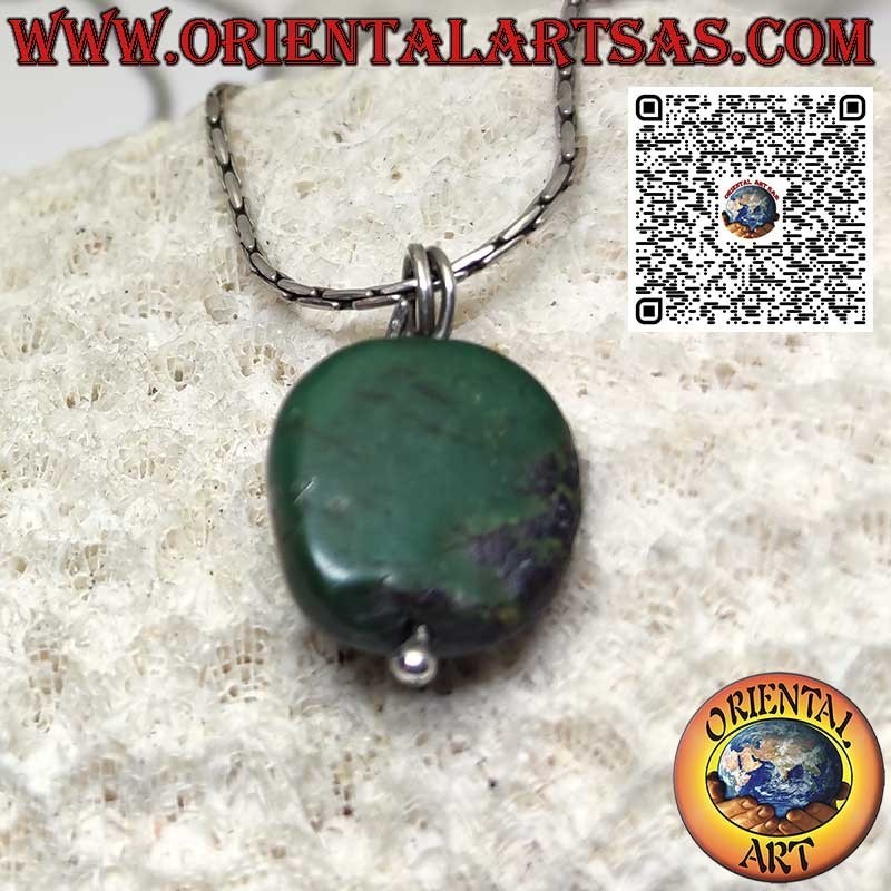 Antique Tibetan turquoise pendant with silver hook