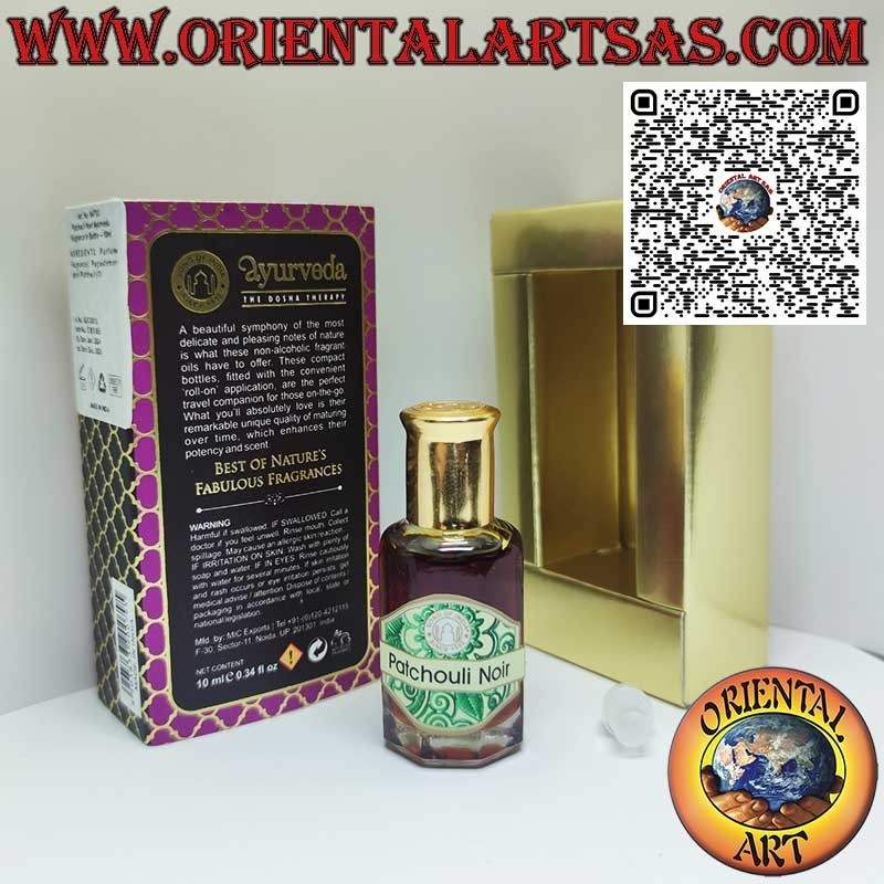 Patchouli Noir Ayurvedisches ätherisches Ölparfüm in Glasflasche