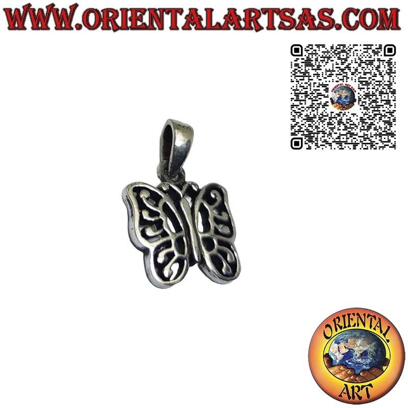 Pendentif en argent en forme de papillon papillon avec décors ajourés