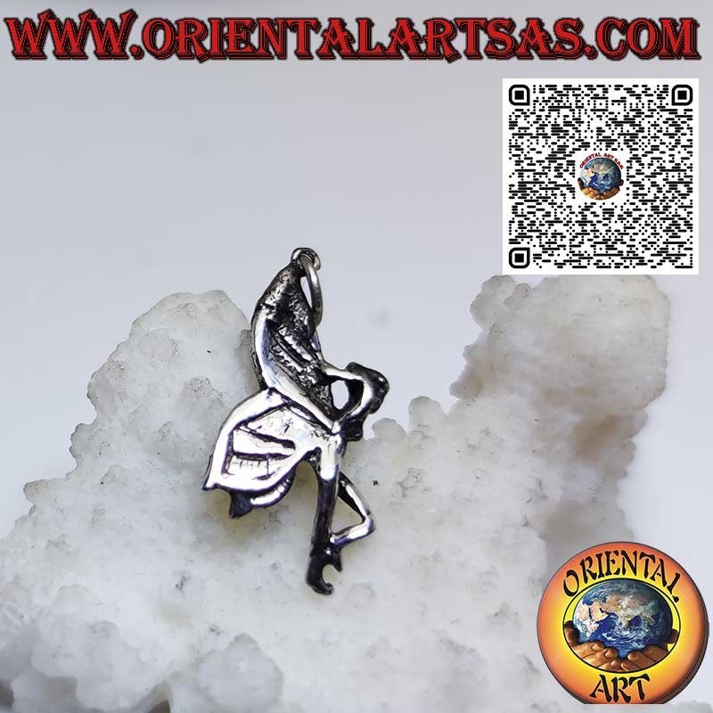 Pendentif en argent massif de la belle fée Clochette, petit
