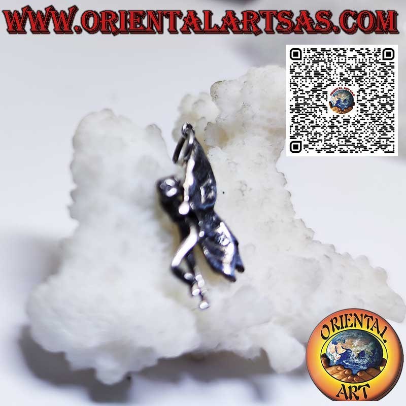 Solid silver pendant of the beautiful Tinker Bell fairy, small