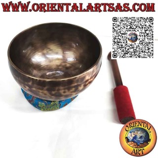 Campana tibetana con batacchio fatta a mano, 14 cm Ø, 560 g, "MI", 360 Hz