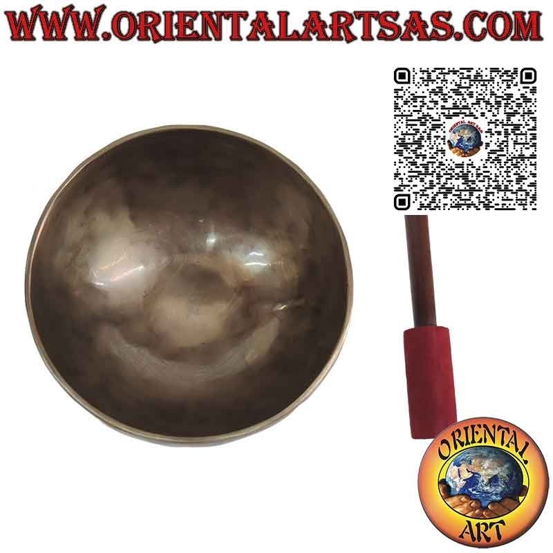 Campana tibetana con batacchio fatta a mano, 15 cm Ø, 650 g, "RE", 295 Hz