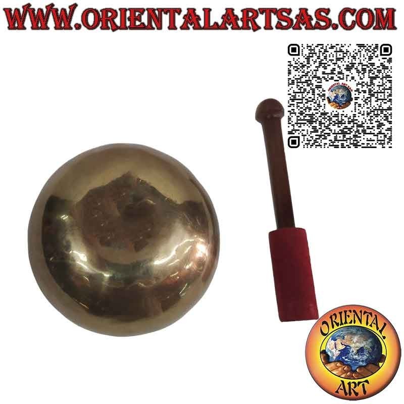 Handgefertigte tibetische Klangschale mit Klöppel, 13 cm Ø, 450 g, „RE“, 440Hz
