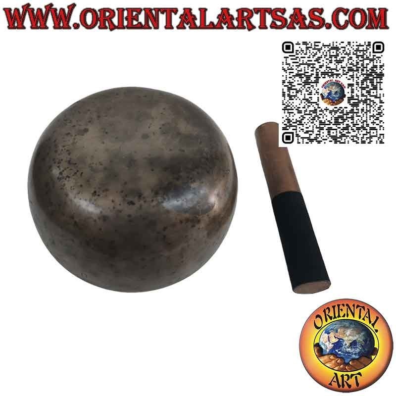 Bol chantant tibétain antique fait main avec battant, 19 cm Ø, 1000 g, "SOL", 260 Hz