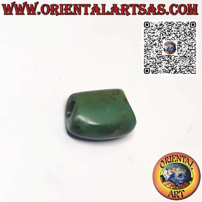 Ciondolo in turchese tibetano naturale antico traforato