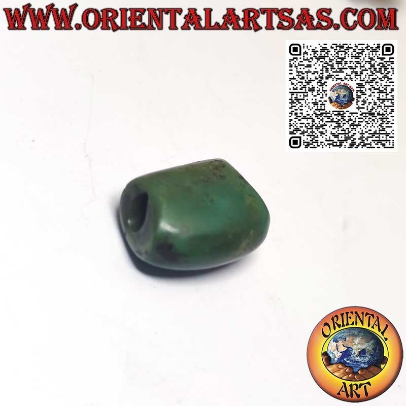 Ciondolo in turchese tibetano naturale antico traforato