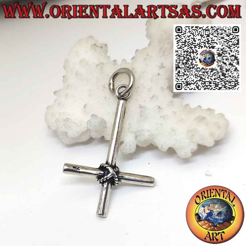 Silver pendant, the "cross of St. Peter" or anti-Christian cross
