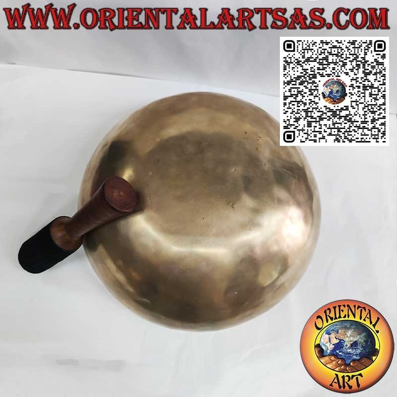 Campana tibetana "Nirmala" con batacchio fatta a mano, 27 cm Ø, 2150 gr. , "Si", 120 Hz