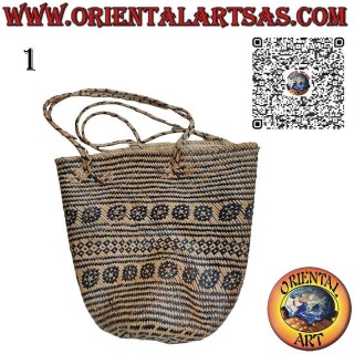 Hand-woven rattan bag made by the Dayak of Borneo Kalimantan