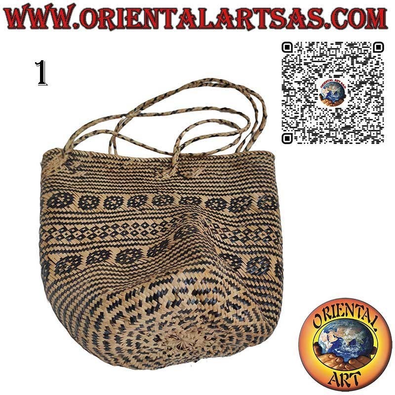 Hand-woven rattan bag made by the Dayak of Borneo Kalimantan