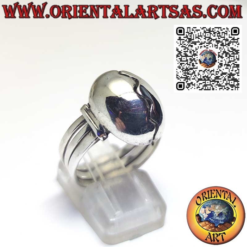 Anello in argento uovo apribile con pulcino