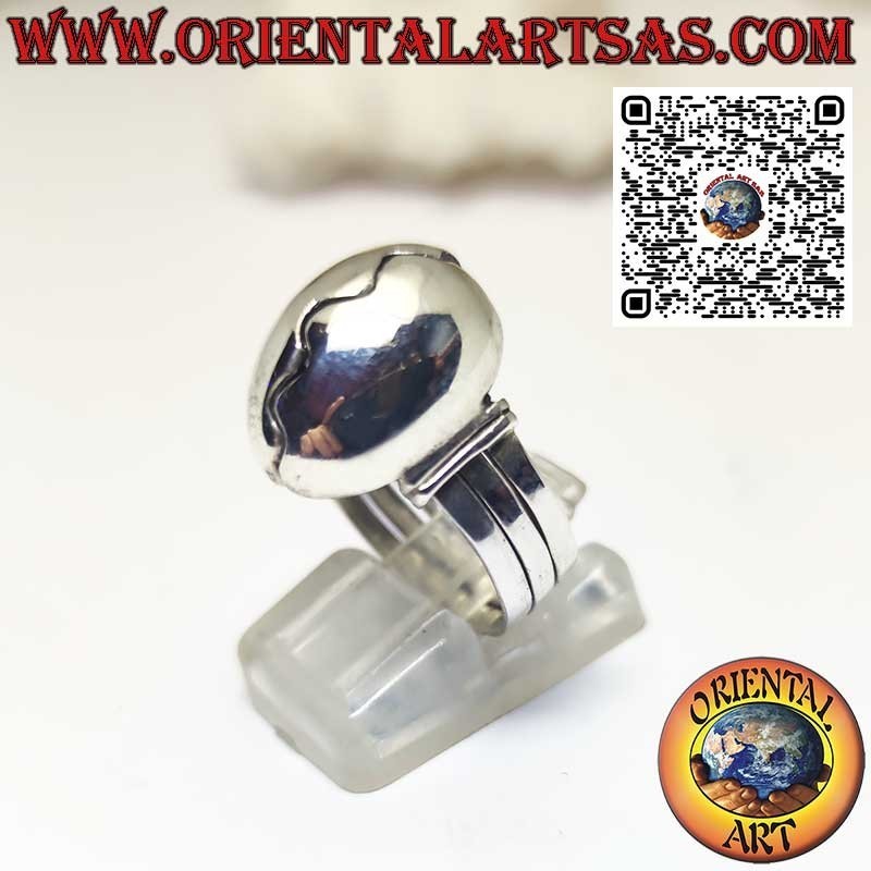Anello in argento uovo apribile con pulcino