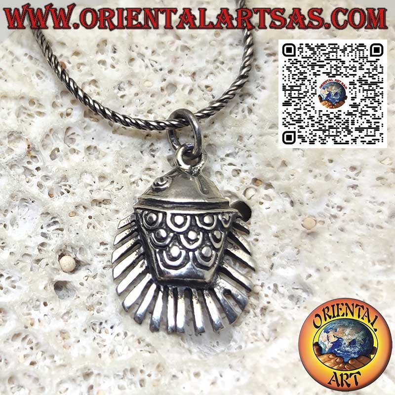 Colgante de plata, pez disco (discus)