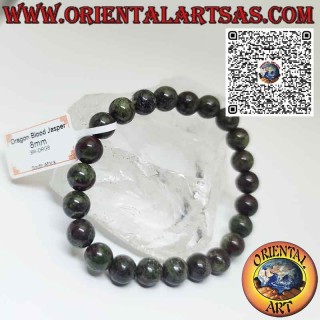 Drachenblut Jaspis Armband 8mm | Naturstein & Elastisch