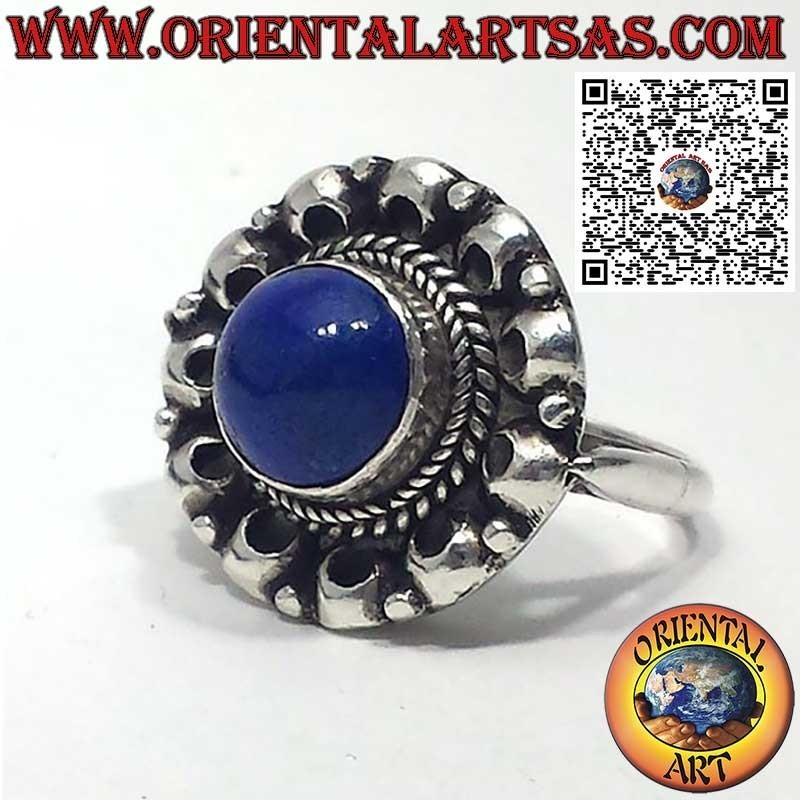 Silberring mit Lapislazuli Runde