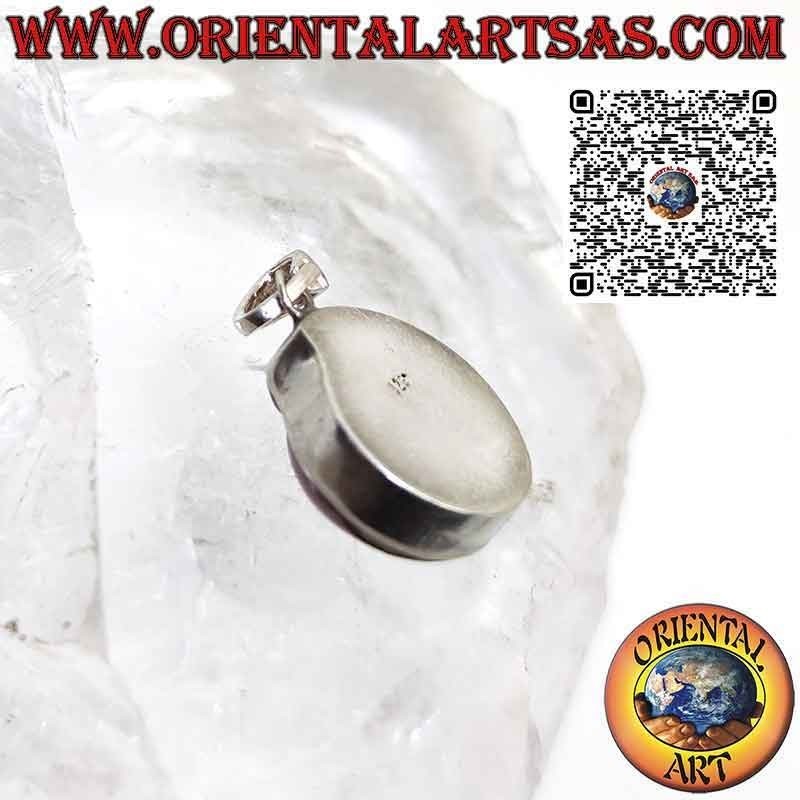 Pendentif en argent avec nautile astrea rose dans un serti lisse