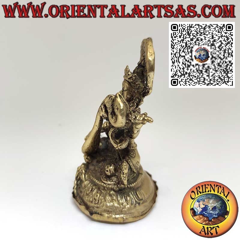 Belle sculpture en laiton de Sarasvatī, déesse de la connaissance et de l'art